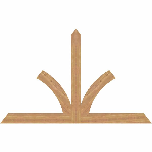 Ekena Millwork Richland Timber Gable Bracket, Western Red Cedar, 84"W x 53"H x 1 1/2"D x 5 1/2"F, 15/12 Pitch GBW084X53X0206RIC00SWR - main